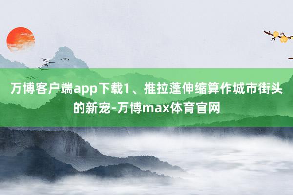 万博客户端app下载1、推拉蓬伸缩算作城市街头的新宠-万博max体育官网